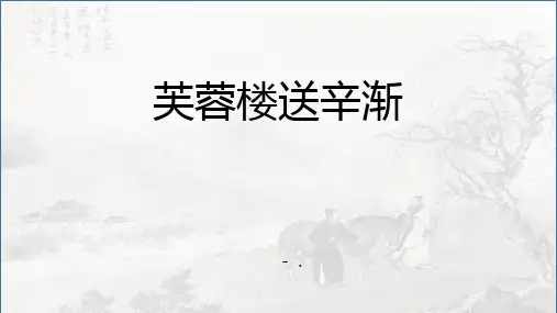 《芙蓉楼送辛渐》PPT课件