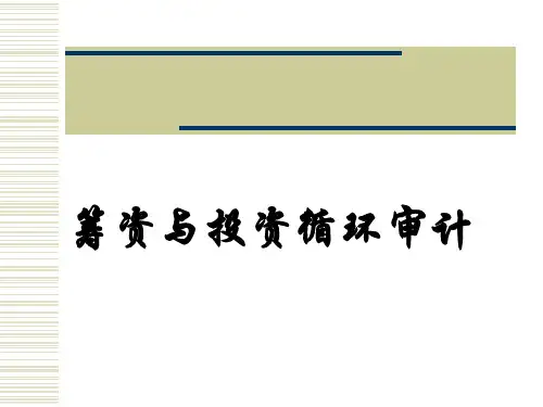 筹资与投资循环审计.pptx