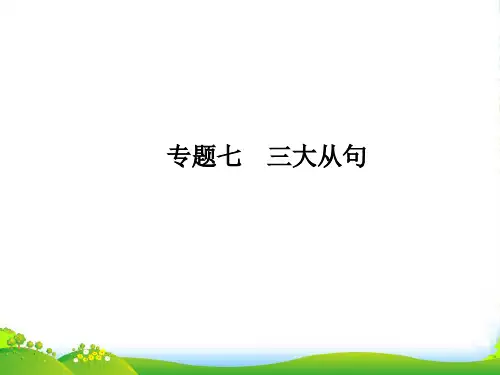 高三英语二轮高考专题辅导与训练课件 语法考点一点通(七) 三大从句