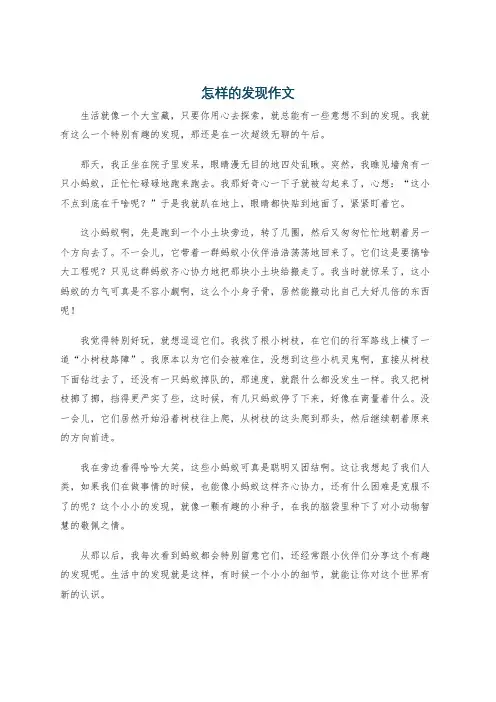 怎样的发现作文