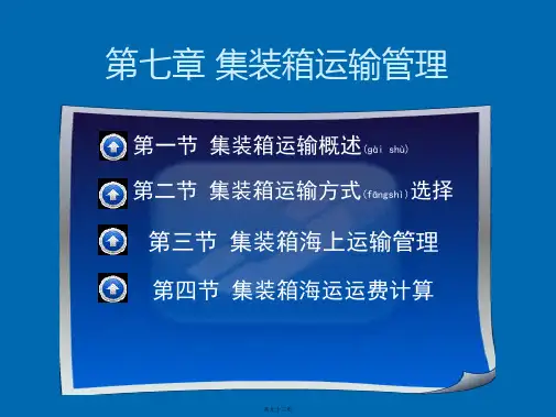第七章集装箱运输管理