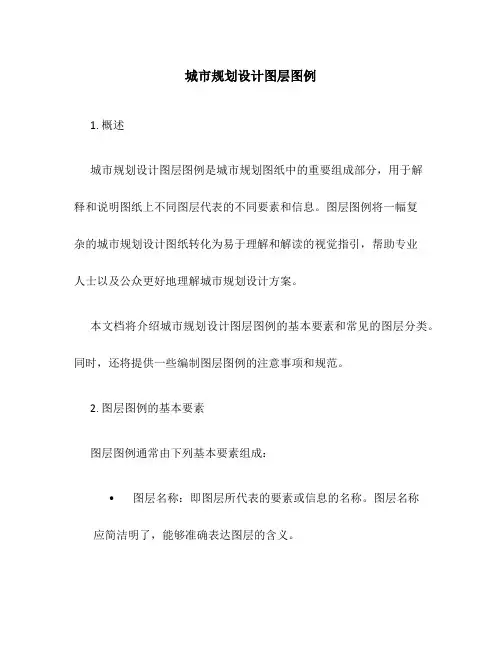 城市规划设计图层图例