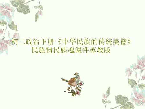 初二政治下册《中华民族的传统美德》民族情民族魂课件苏教版共27页文档