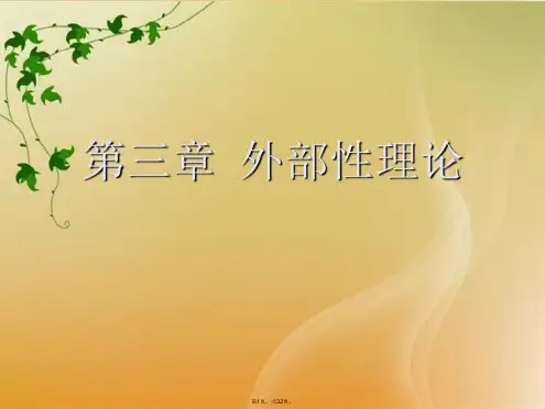 第三章  外部性理论