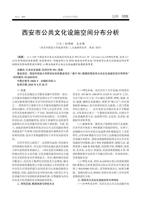 西安市公共文化设施空间分布分析