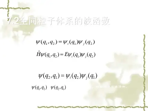 全同粒子体系的波函数