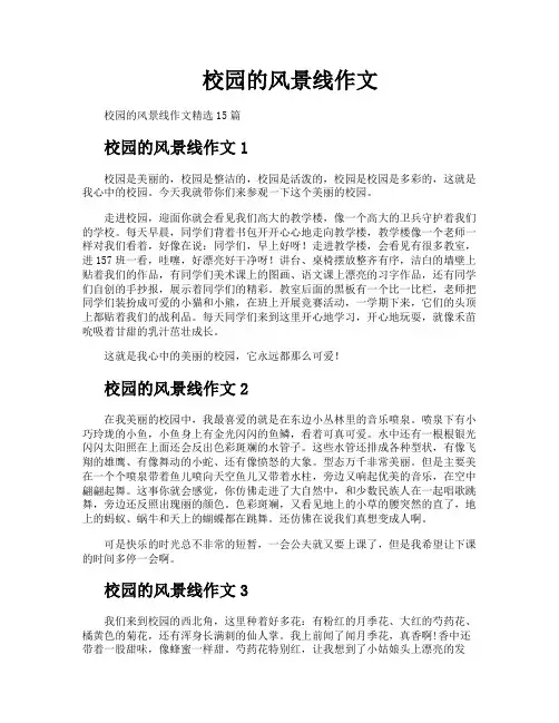 校园的风景线作文