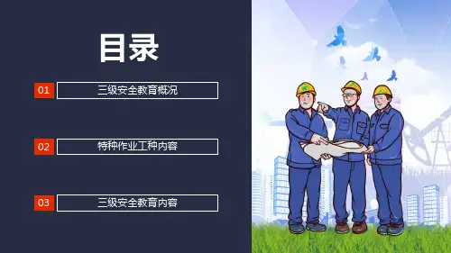新工人三级安全特种作业教育培训内容PPT演示