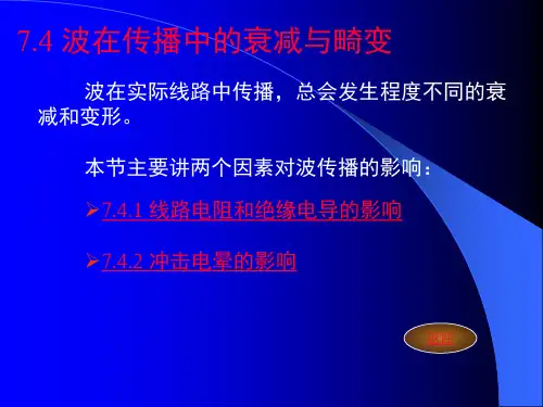 波在传播中的衰减与畸变