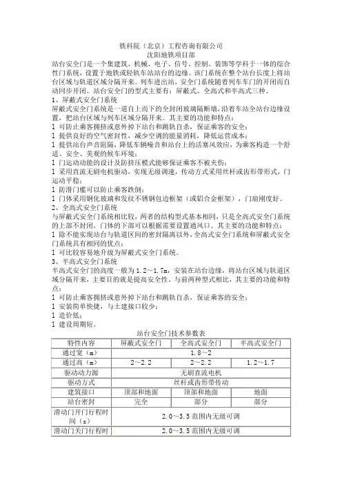 站台安全门