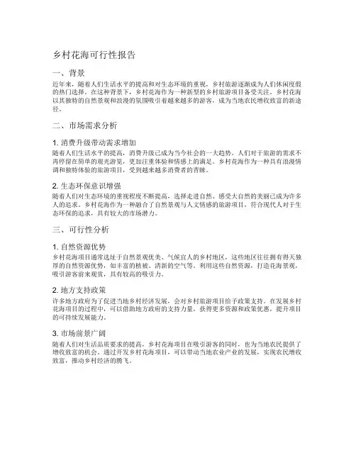 乡村花海可行性报告