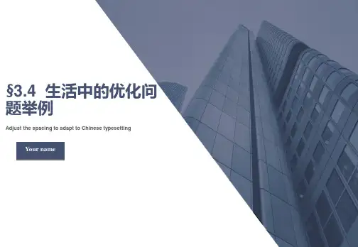 生活中的优化问题举例