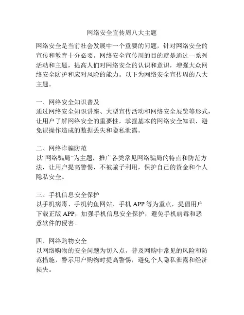 网络安全宣传周八大主题