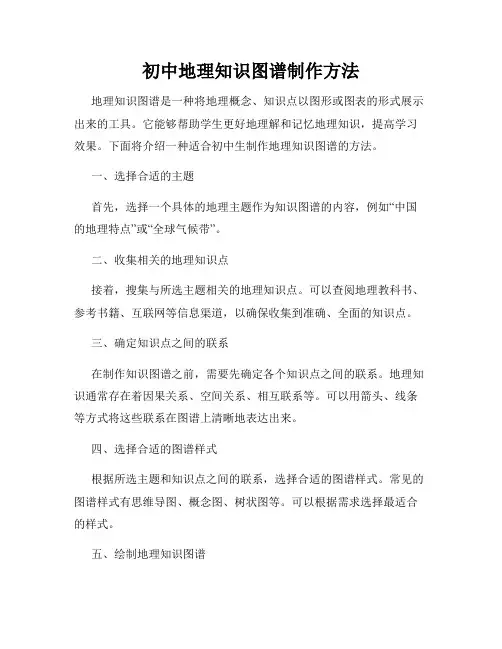 初中地理知识图谱制作方法