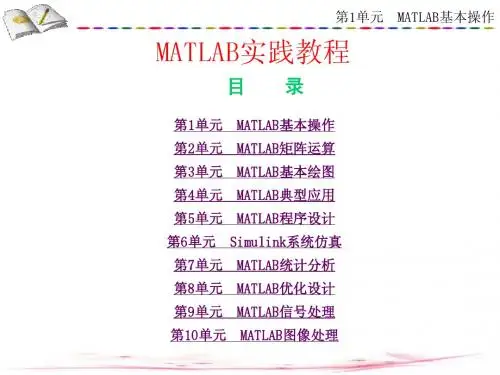 第1章 MATLAB基本操作