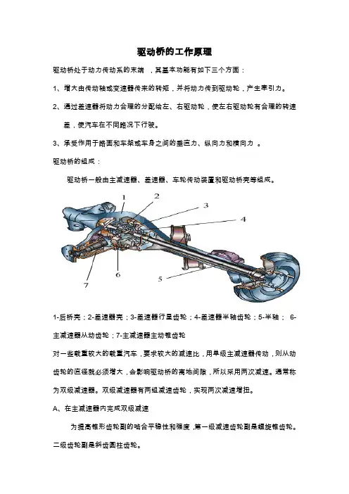 驱动桥的工作原理