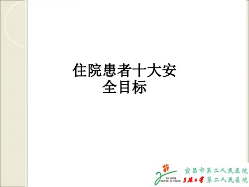 住院患者十大安全目标ppt课件