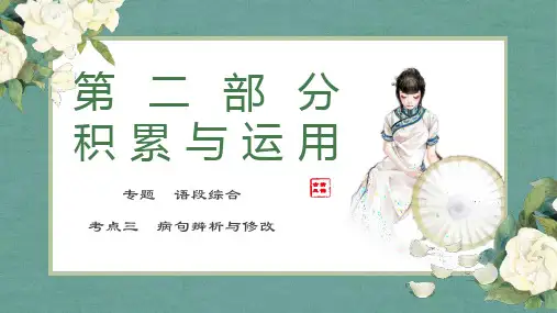 2024年福建中考语文复习专题：《病句辨析与修改》课件