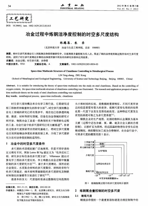 冶金过程中炼钢洁净度控制的时空多尺度结构