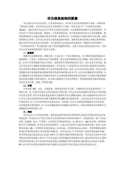 华为信息架构四要素