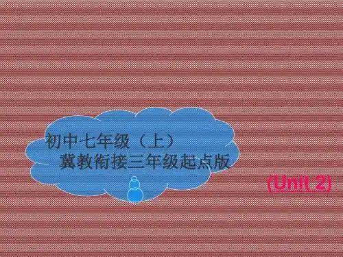 Unit2ColoursandClothes(review)课件(冀教版七年级上)