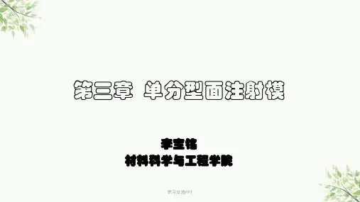 单分型面注射模课件