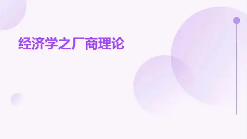 《经济学之厂商理论》课件