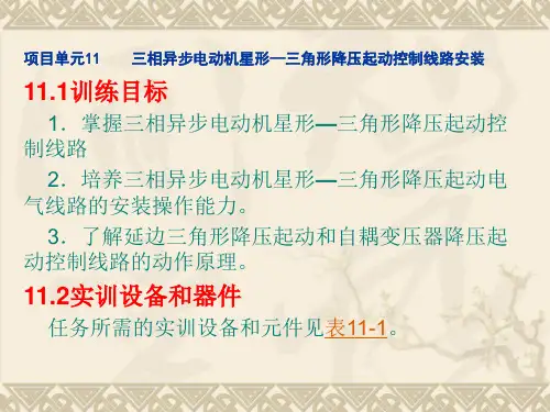 三相异步电动机星形—三角形降压起动控制线路安装.ppt