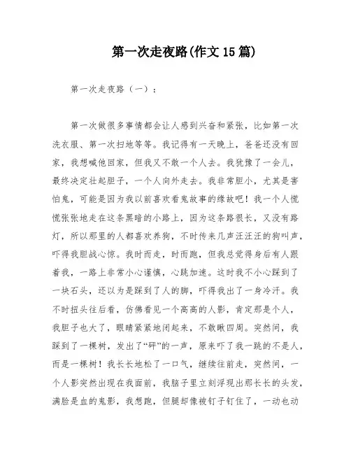 第一次走夜路(作文15篇)