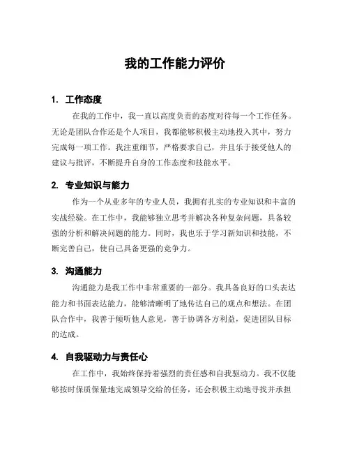 我的工作能力评价