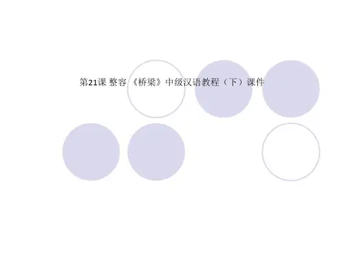 第21课 整容 《桥梁》中级汉语教程(下)课件