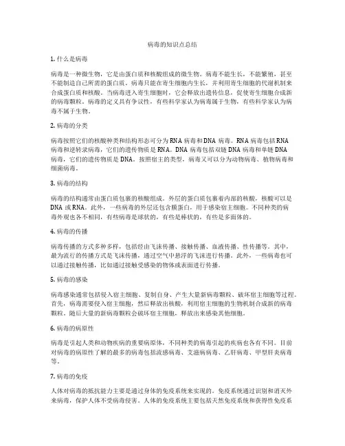 病毒的知识点总结