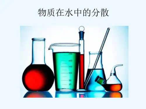 物质在水中的分散状况浙教版八年级上册科学