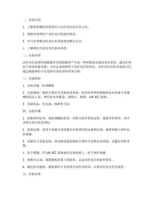 动作电位引导实验报告