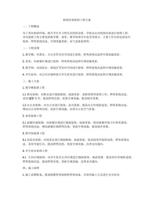 校园内部装修工程方案