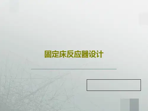 固定床反应器设计23页PPT