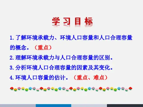 人口的合理容量35张ppt