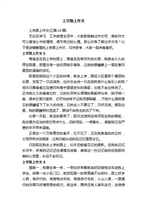 上学路上作文