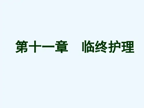 养老院老年人临终护理课件