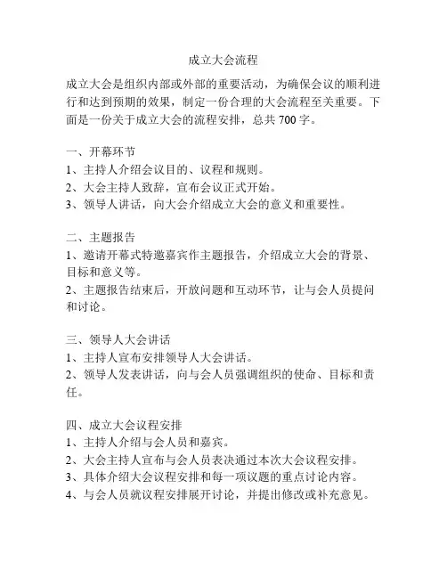 成立大会流程