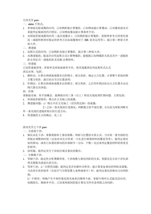 光学复习提纲2