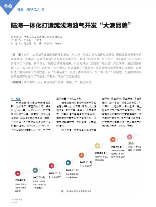 陆海一体化打造滩浅海油气开发“大港品牌”