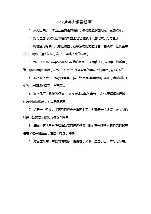 小说海边场景描写