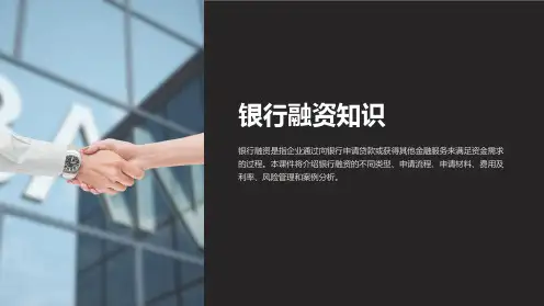 《银行融资知识》课件
