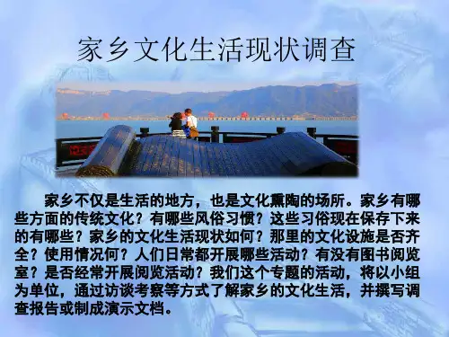 统编版《家乡文化生活》ppt上课课件1