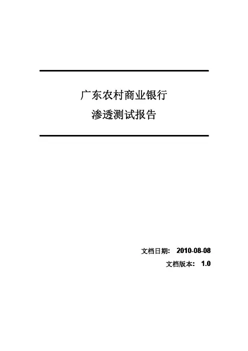 渗透测试报告