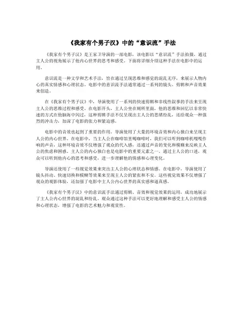 《我家有个男子汉》中的“意识流”手法