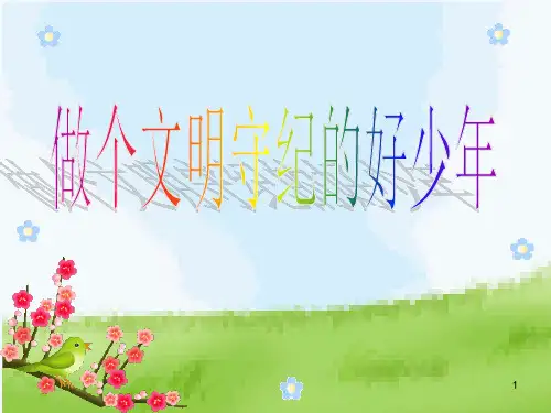 做个文明守纪的好少年班会课件(推荐)