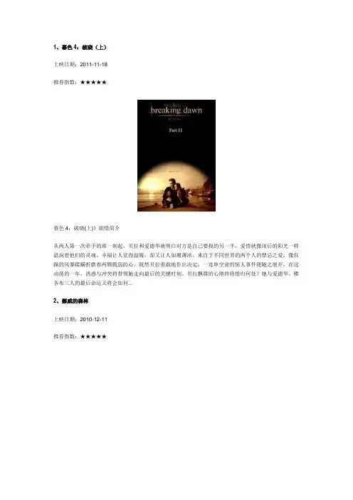 2011年新片电影排行榜