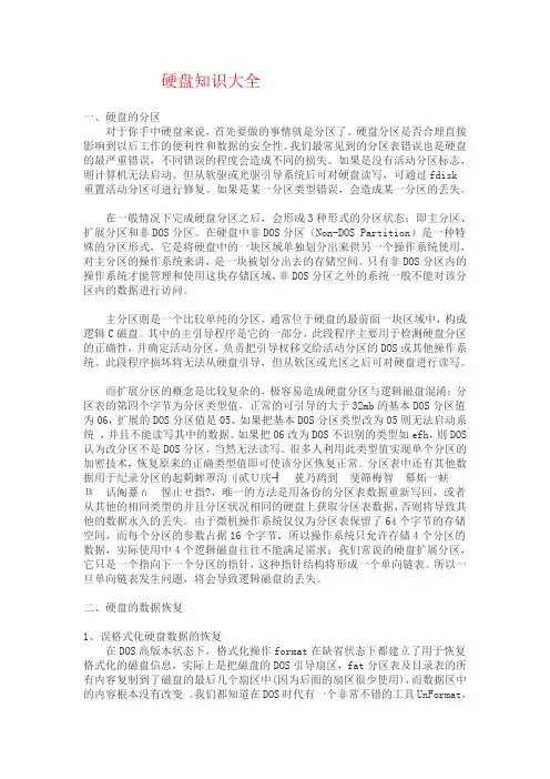 硬盘知识大全